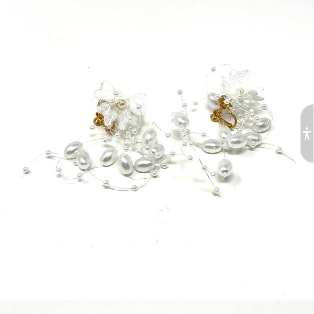 SALE! Anthropologie BHLDN Pearl Screw On Earrings